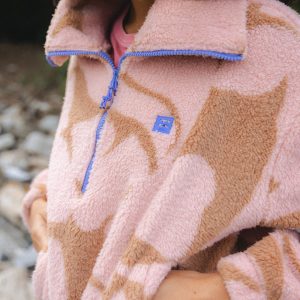 Barra Half Zip Sweatshirt - Rose Brown