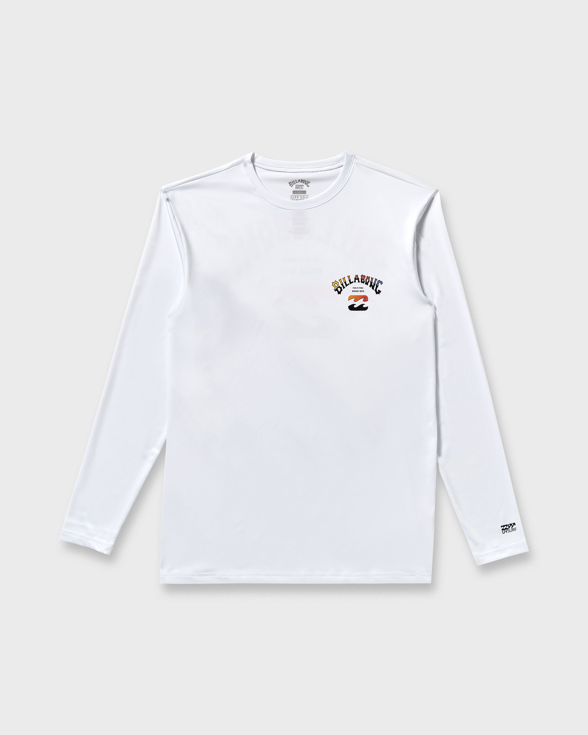 Arch Fade Loose Fit Long Sleeve Surf T-Shirt - White - Image 7