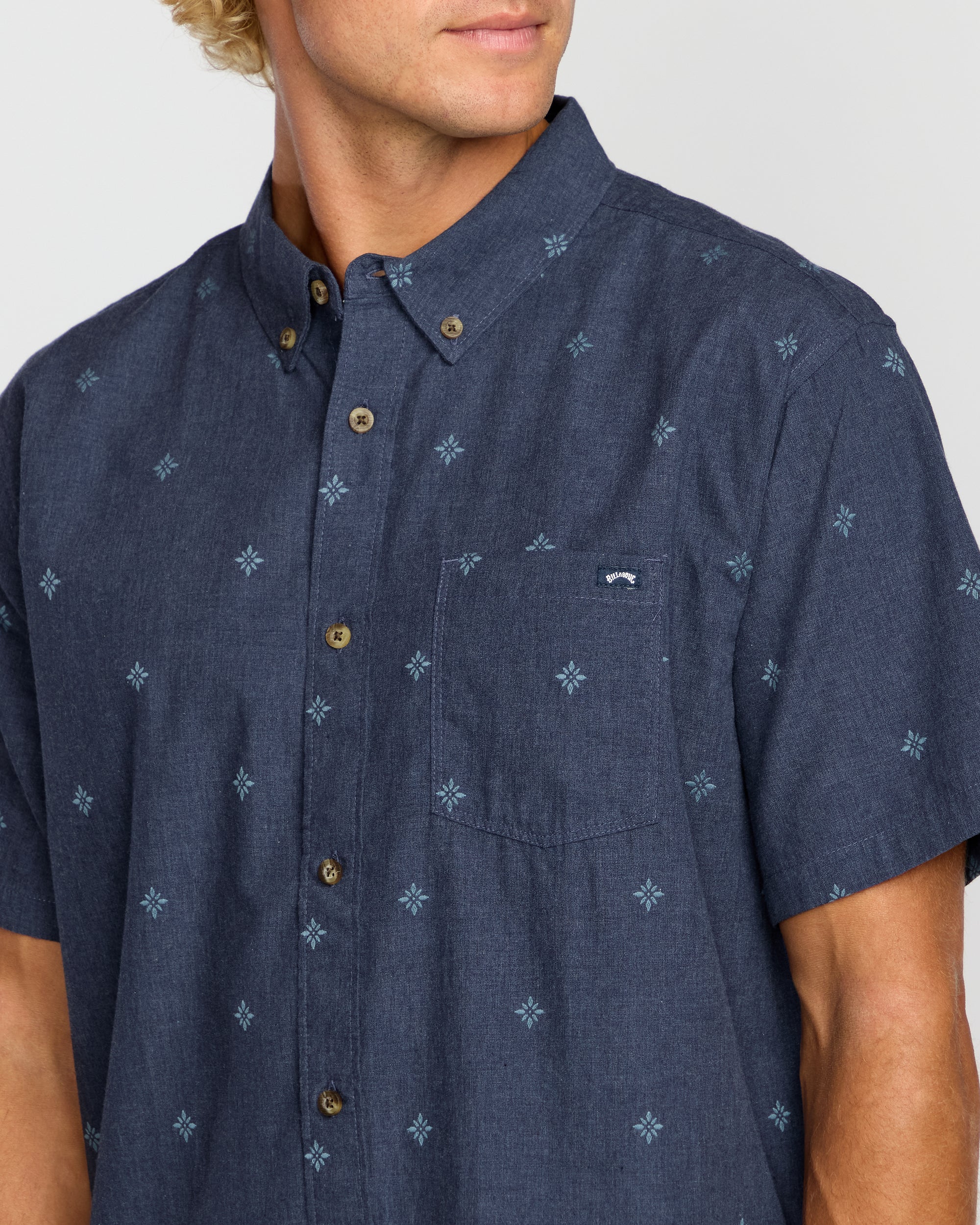 All Day Jacquard Short Sleeve Shirt - Midnight - Image 5