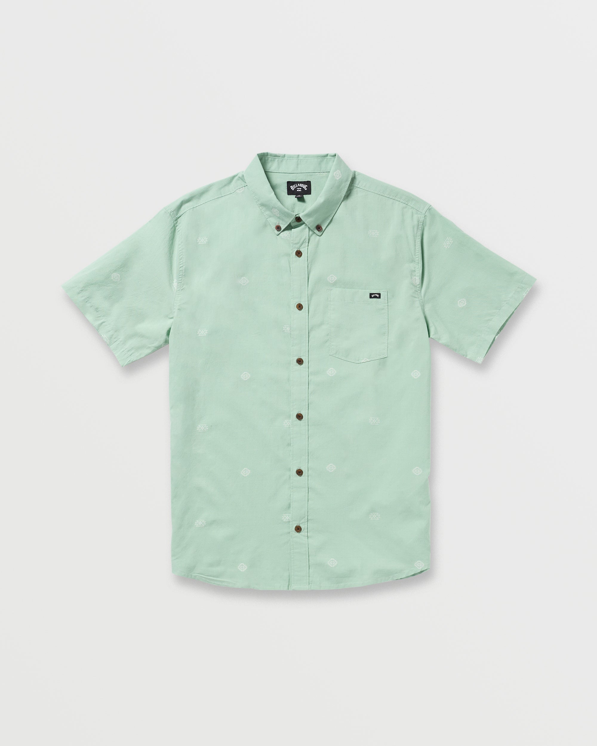 All Day Jacquard Short Sleeve Shirt - Seafoam - Image 3