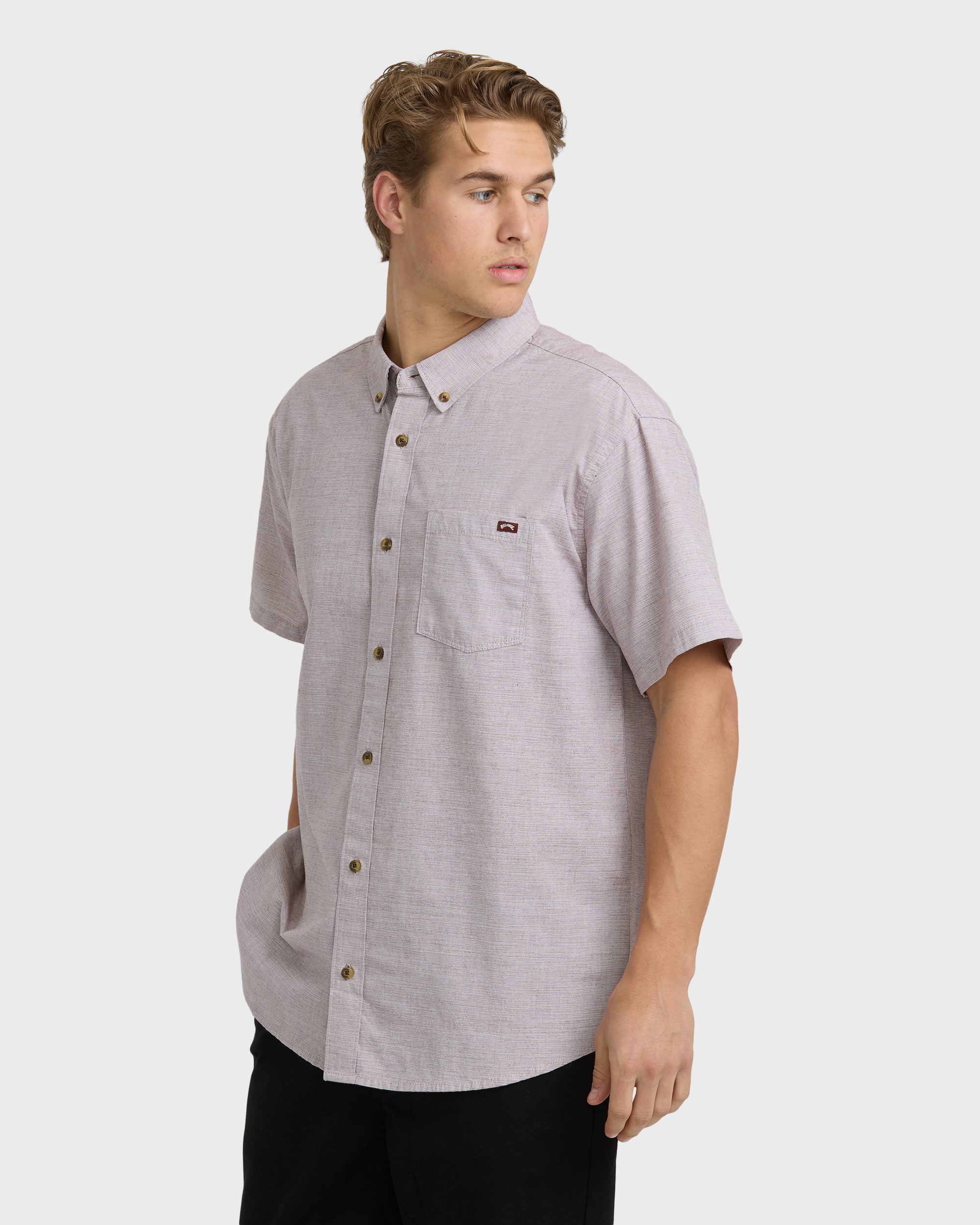 All Day Short Sleeve Shirt - Plum