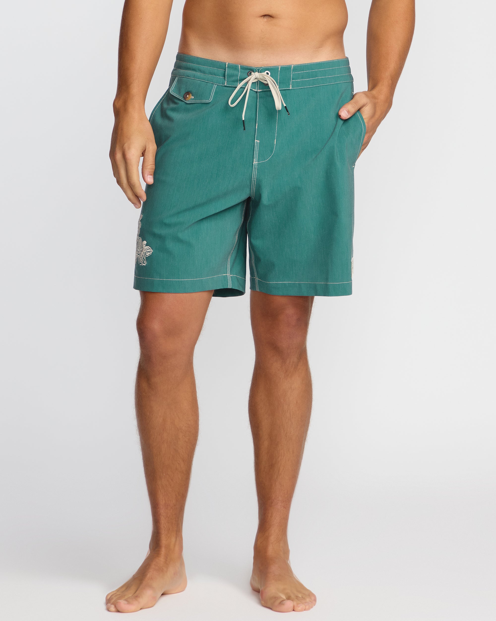 Austin Garage Lo Tides Boardshorts - Teal - Image 4