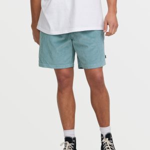 Larry Laybacks 19 Cord Shorts - Washed Blue