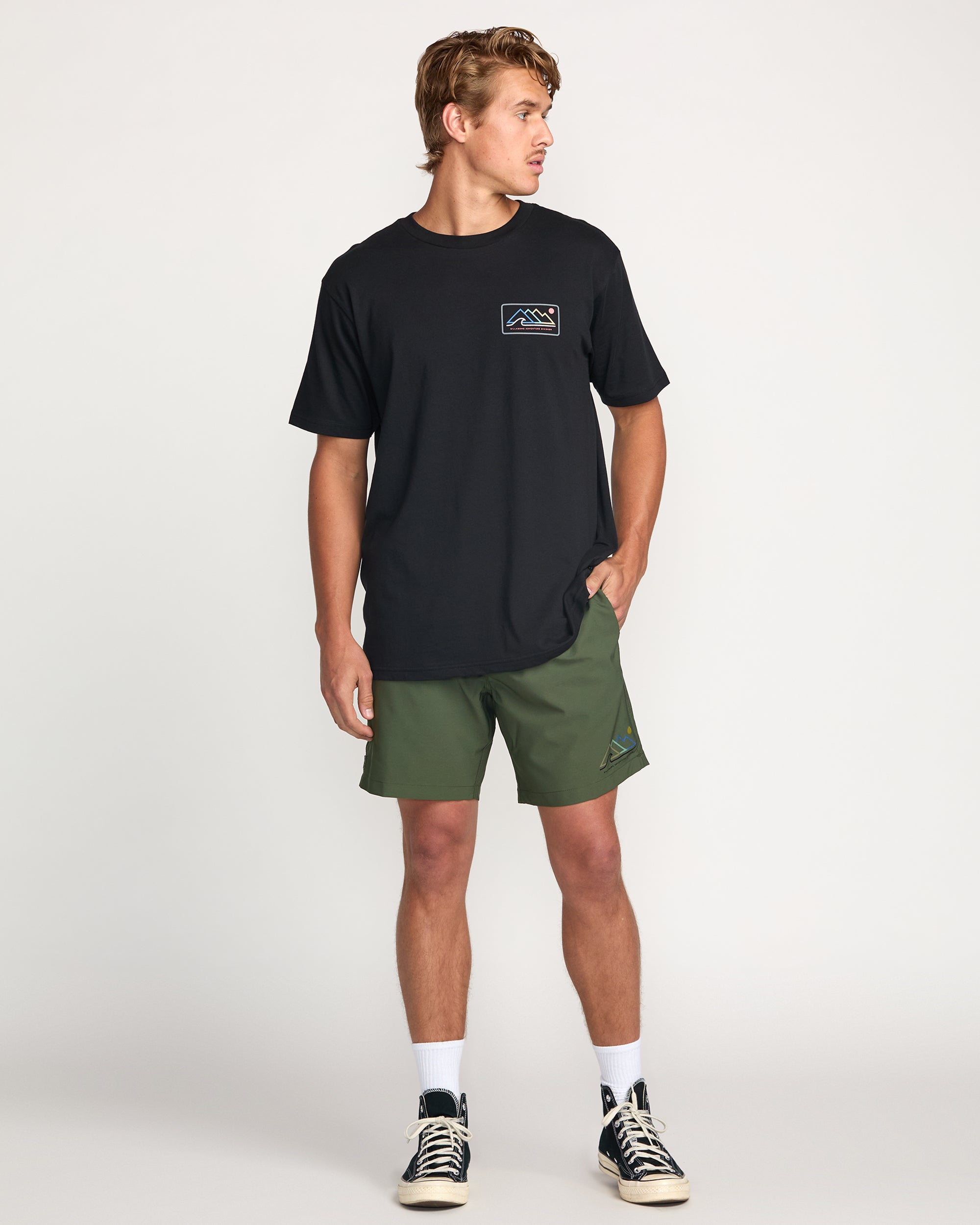 Surftrek Elastic Submersible 17 Hybrid Shorts - Dark Military - Image 5