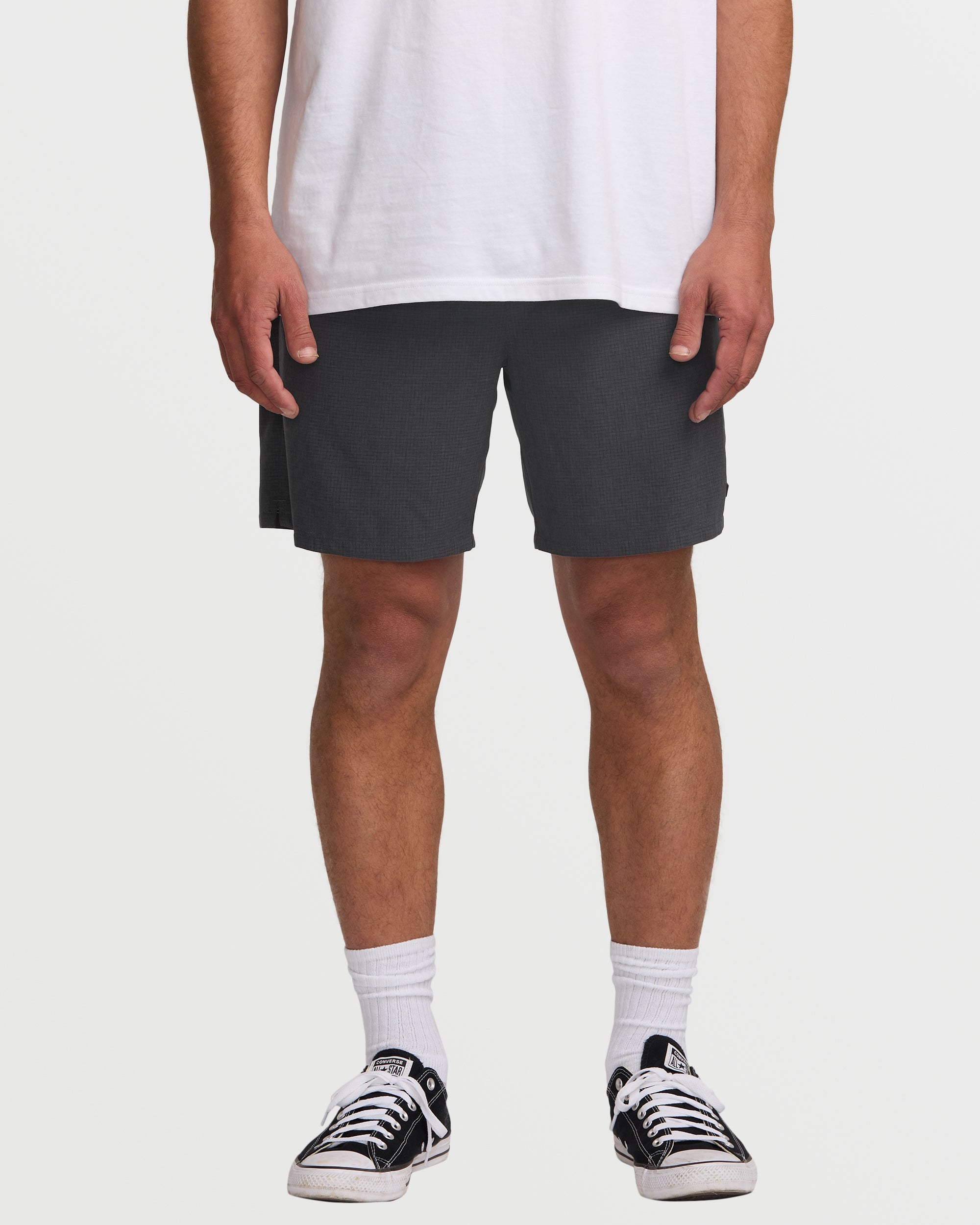 Surftrek Perforated Elastic 17 Hybrid Shorts - Black