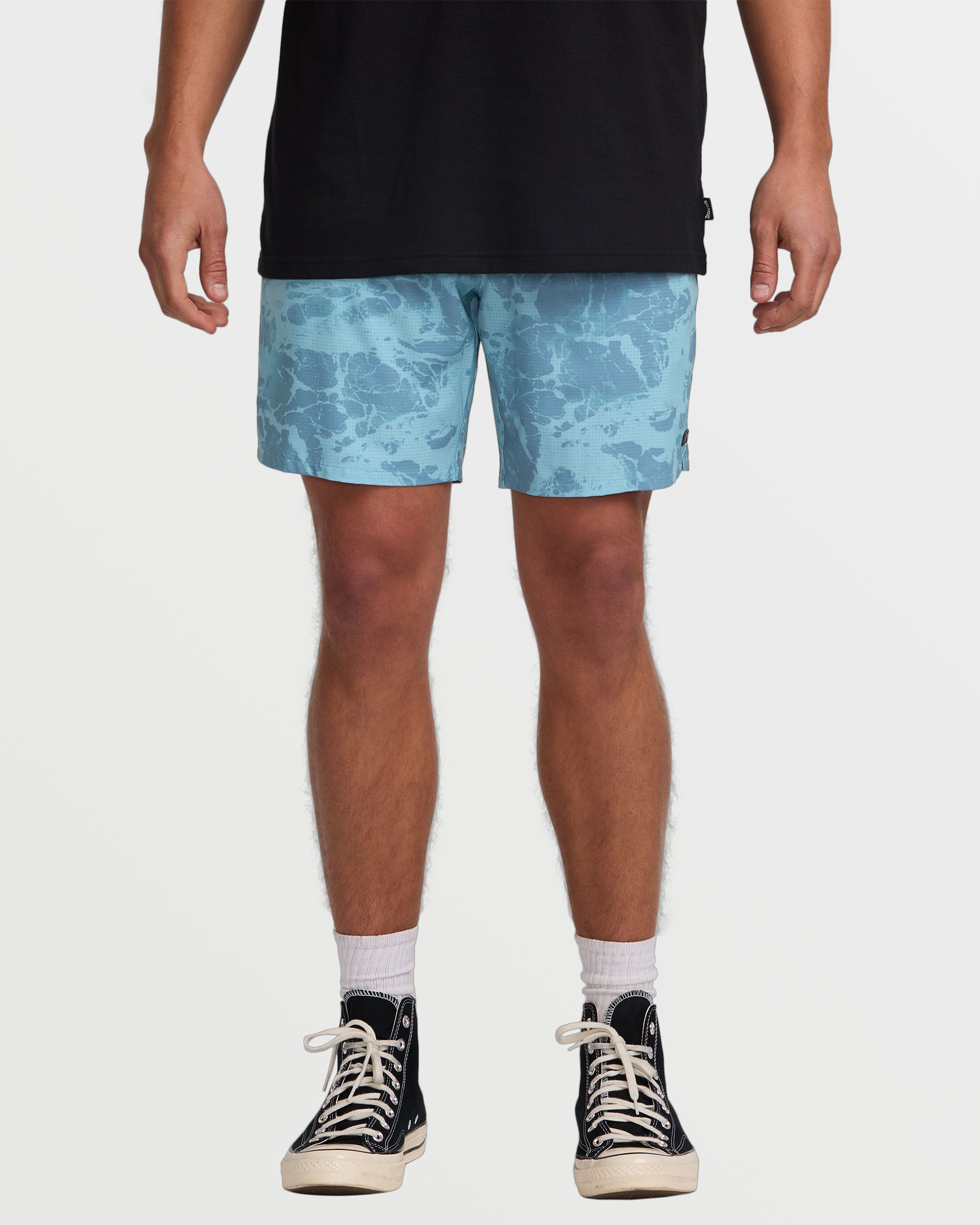 Surftrek Perforated Elastic 17 Hybrid Shorts - Glacier Blue