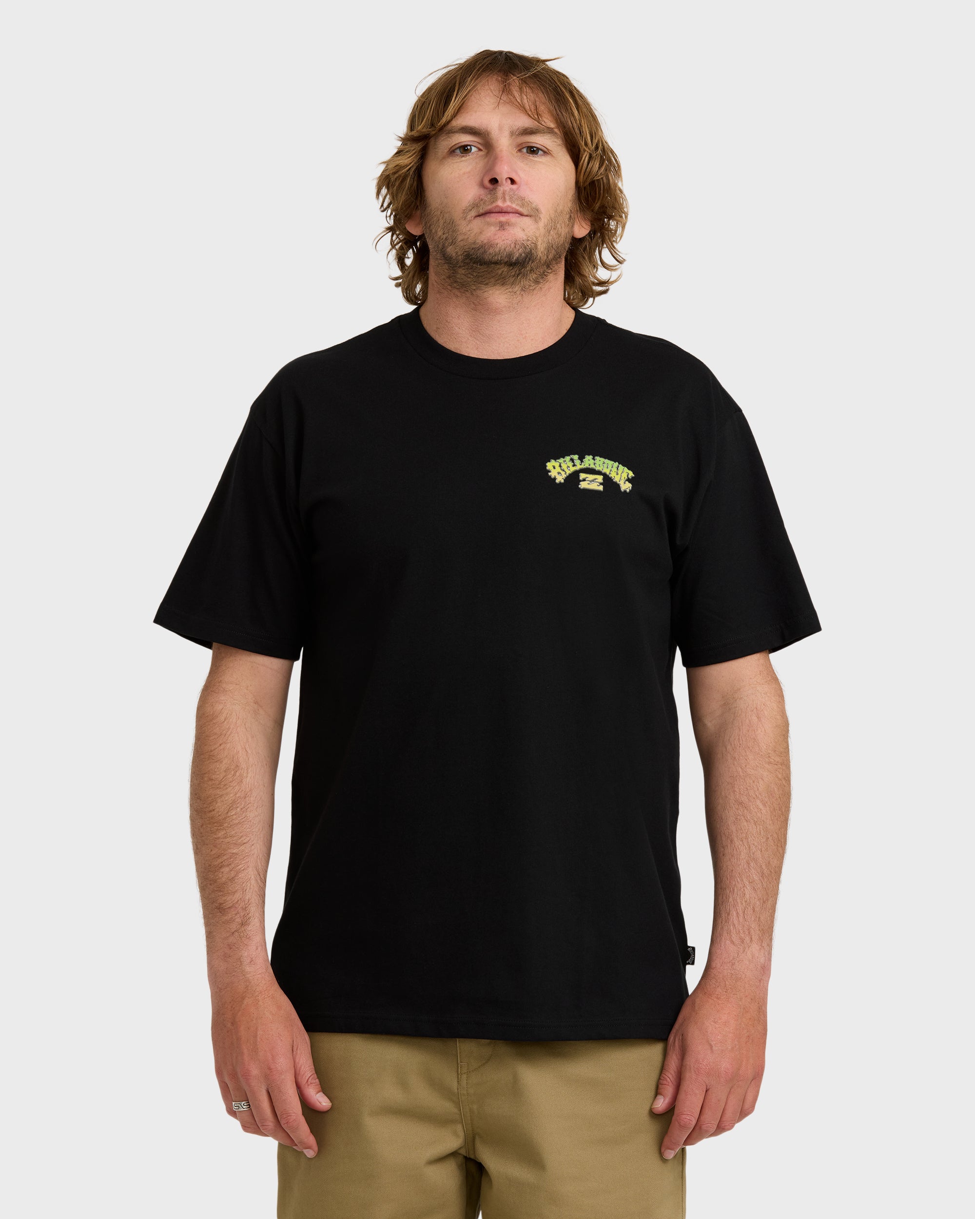 Wax Arch Regular Short Sleeve T-Shirt - Black