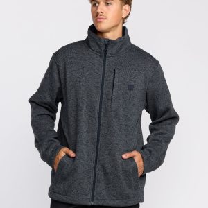 Boundary Mock Neck Zip Sweatshirt - Navy