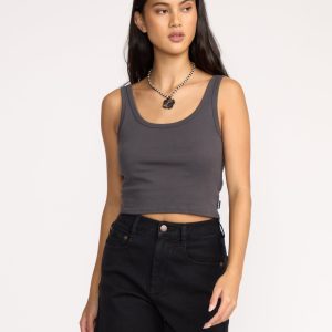 Goddess Knit Tank - Black Sands