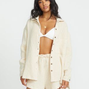 So Cozy Shacket - Dove