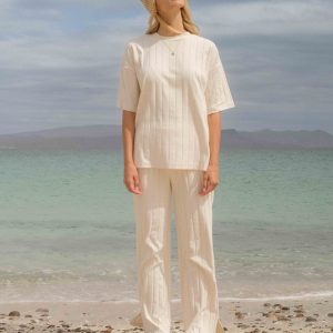 Cass Knit Pants - Whitecap