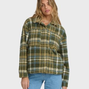 Sundown Sherpa Shacket - Canteen