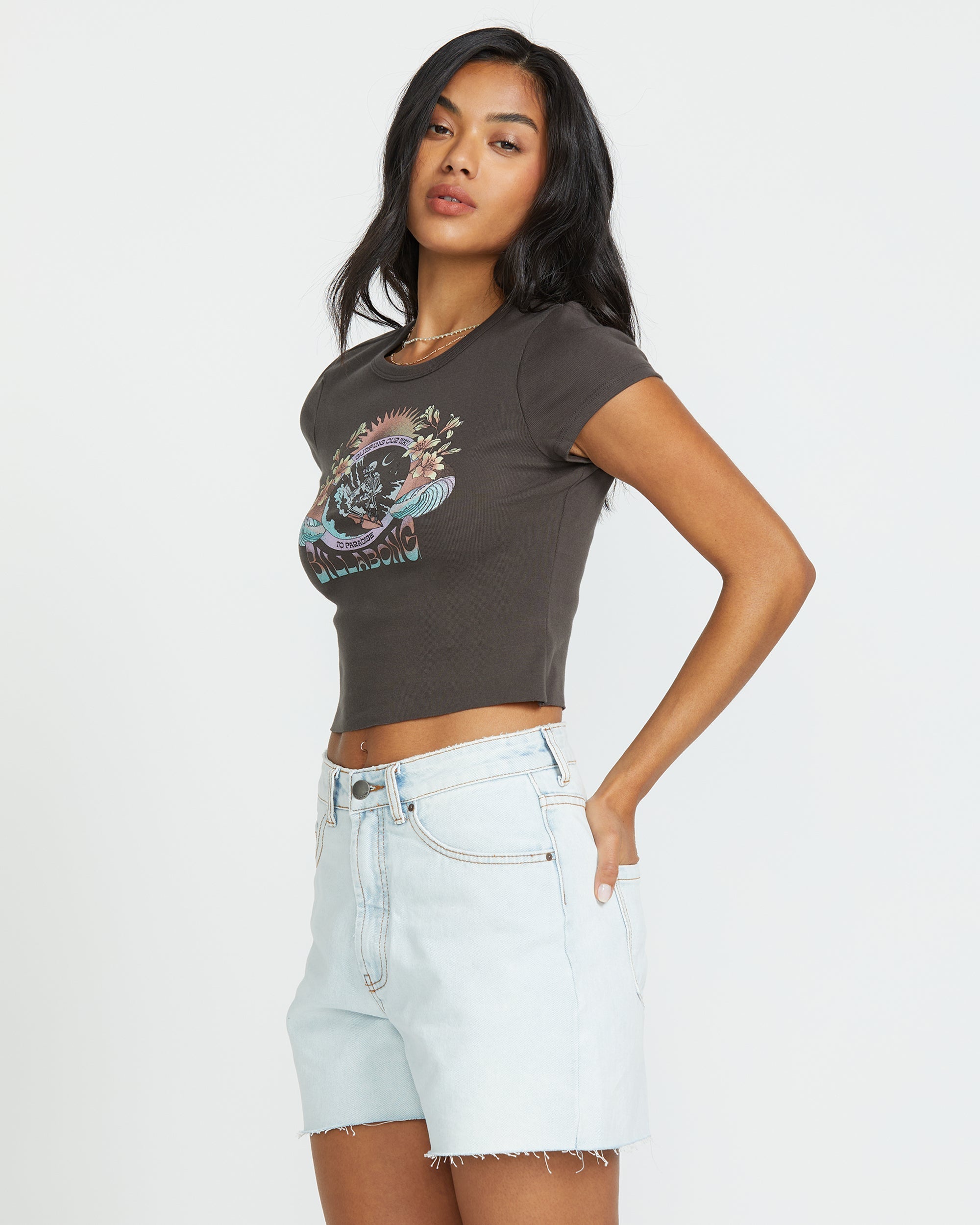 Goes Around Tee - Off Black - Image 4