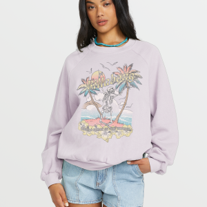 The Waves Crew Sweatshirt  - Amethyst Smoke