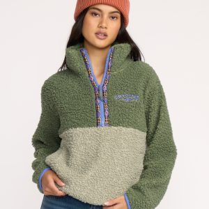 Horizon Mock Neck Half Zip Sweatshirt - Treehugger