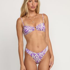 Wave Song Rio Bandeau Bikini Top - Paradise Purple