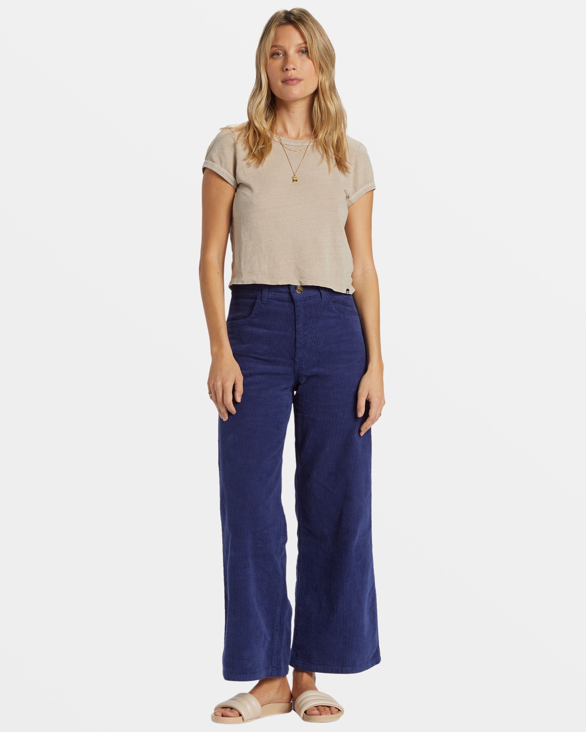 Be Free Corduroy Pants - I Sea Indigo