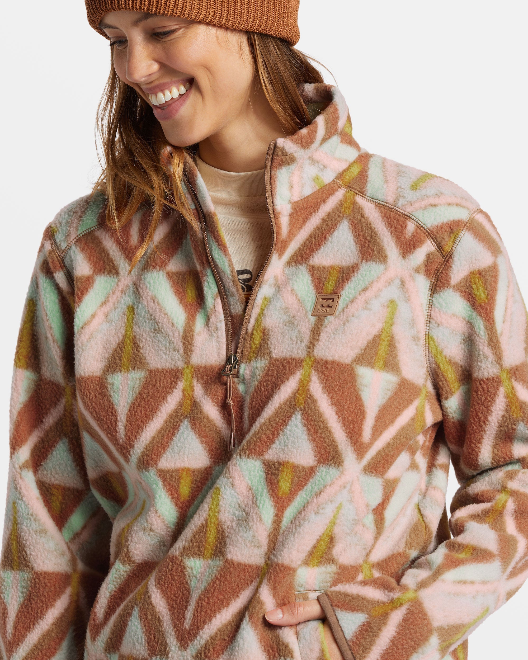 A/Div Boundary Mock 3 Half-Zip Pullover Sweatshirt - Sandalwood - Image 2