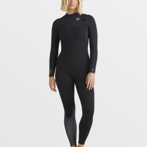 3/2mm Furnace Natural GBS Chest Zip Fullsuit - Black Tiki