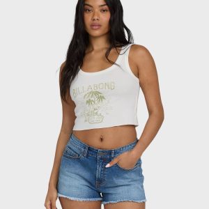 Hula Club Rj Tank Top - Salt Crystal