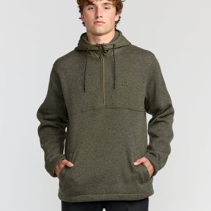 A/Div Boundary Hooded Half-Zip Pullover - Military Heather