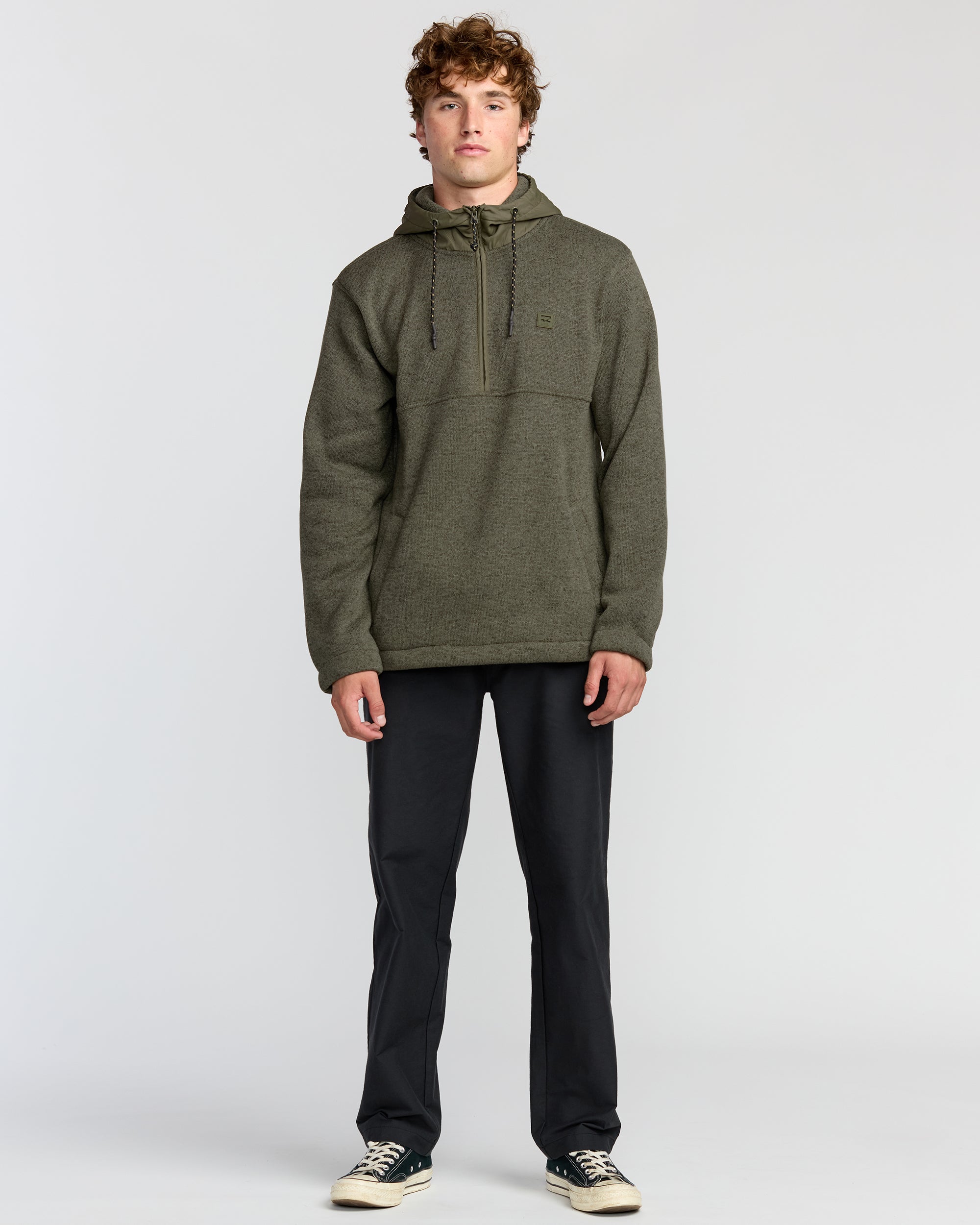 A/Div Boundary Hooded Half-Zip Pullover - Military Heather - Image 3