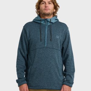 A/Div Boundary Hooded Half-Zip Pullover - Real Teal