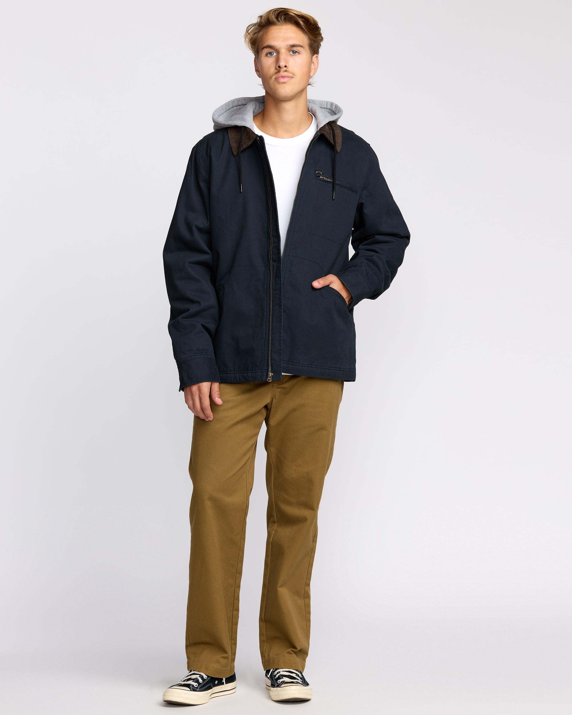 Barlow Hooded Jacket - Navy - Image 3
