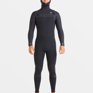 6/5mm Furnace Natural Upcycler Welded Chest Zip Wetsuit - Black