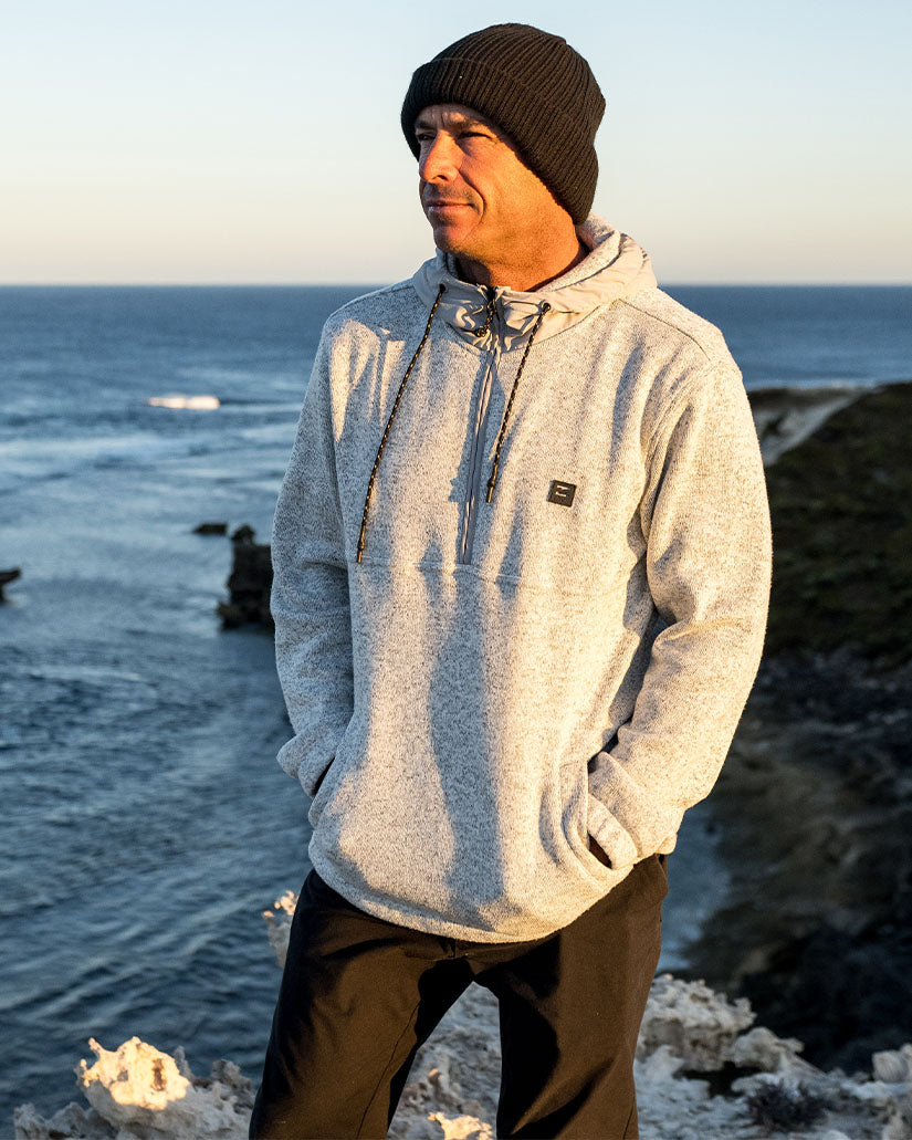 A/Div Boundary Hooded Half-Zip Pullover - Gray Heather