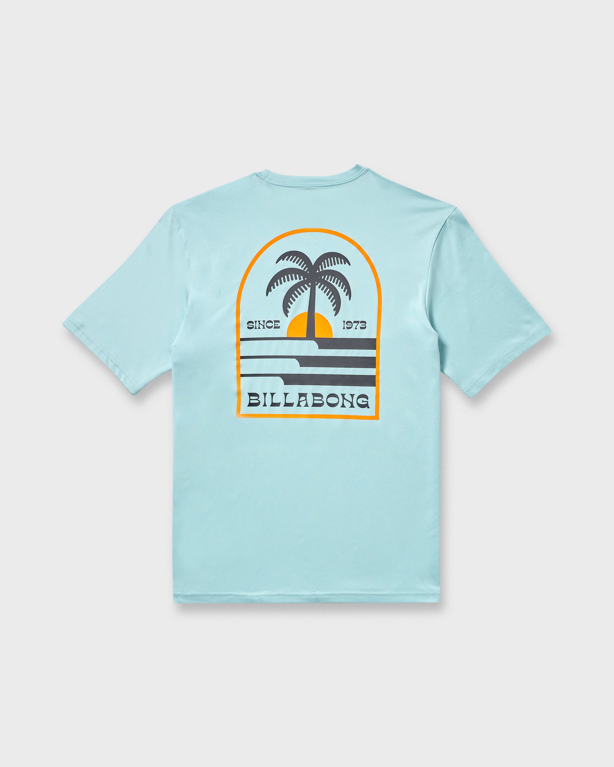 Portal Loose Fit Short Sleeve Surf Short Sleeve T-Shirt - Light Blue Heather - Image 7