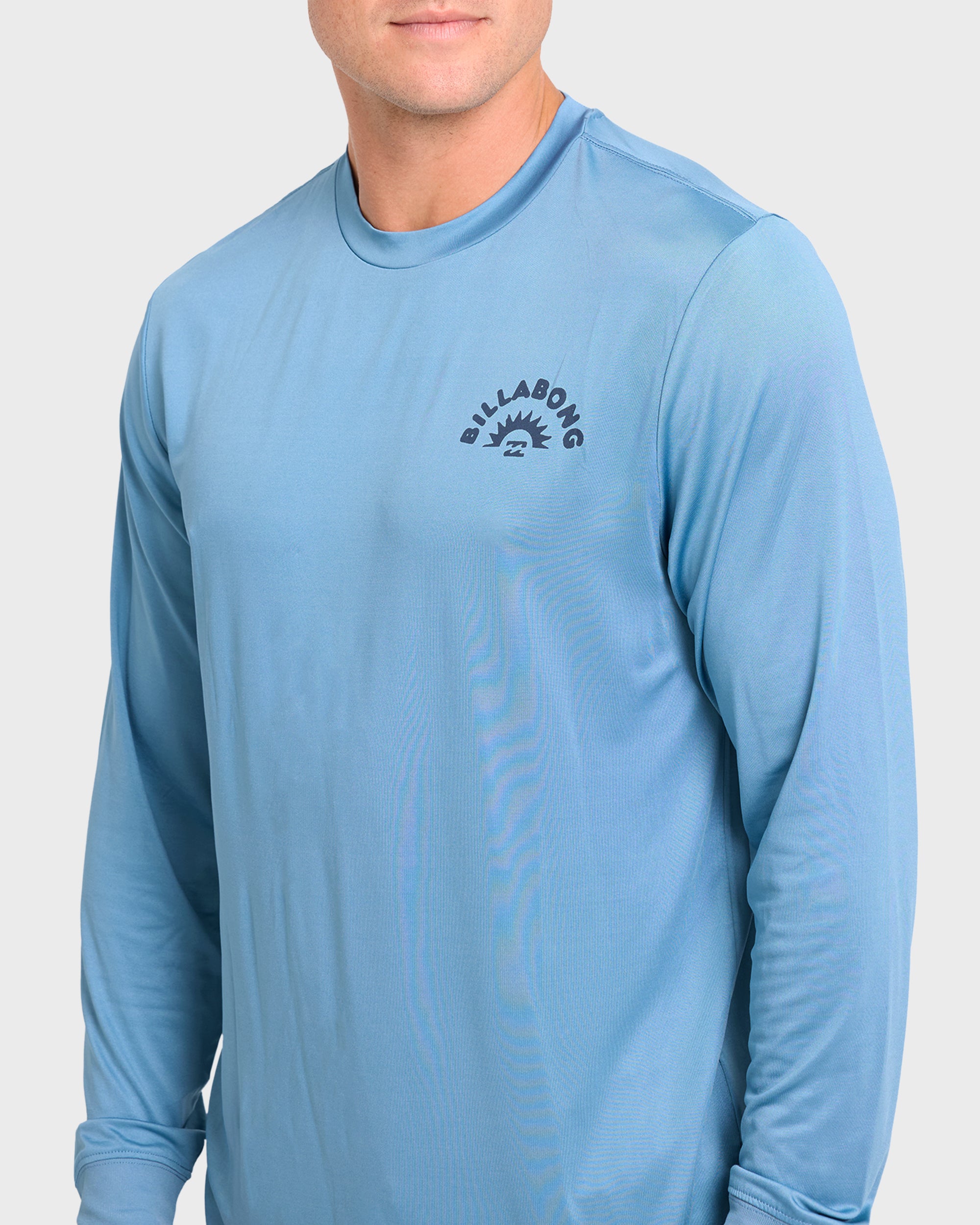 Heel Flip Crew Long Sleeve Rashguard - Vintage Indigo - Image 5