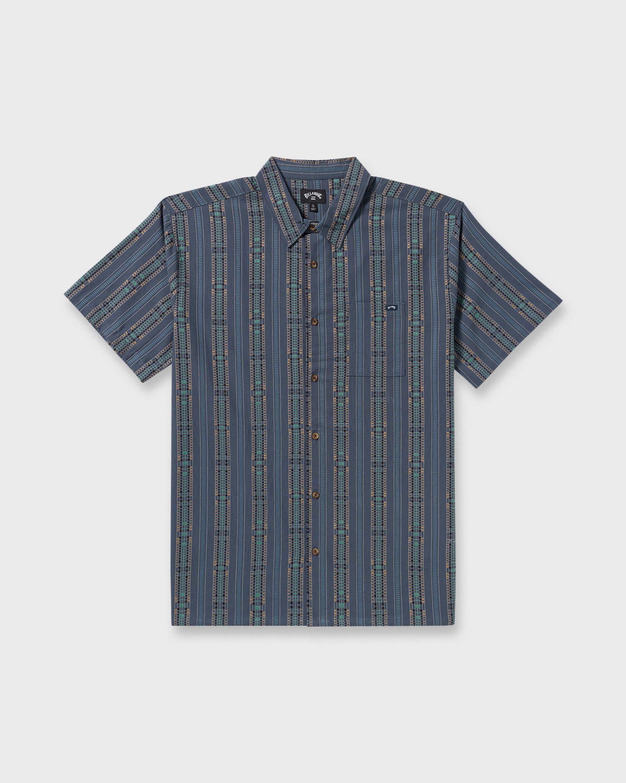 Sundays Jacquard Short Sleeve Shirt - Dark Navy - Image 7