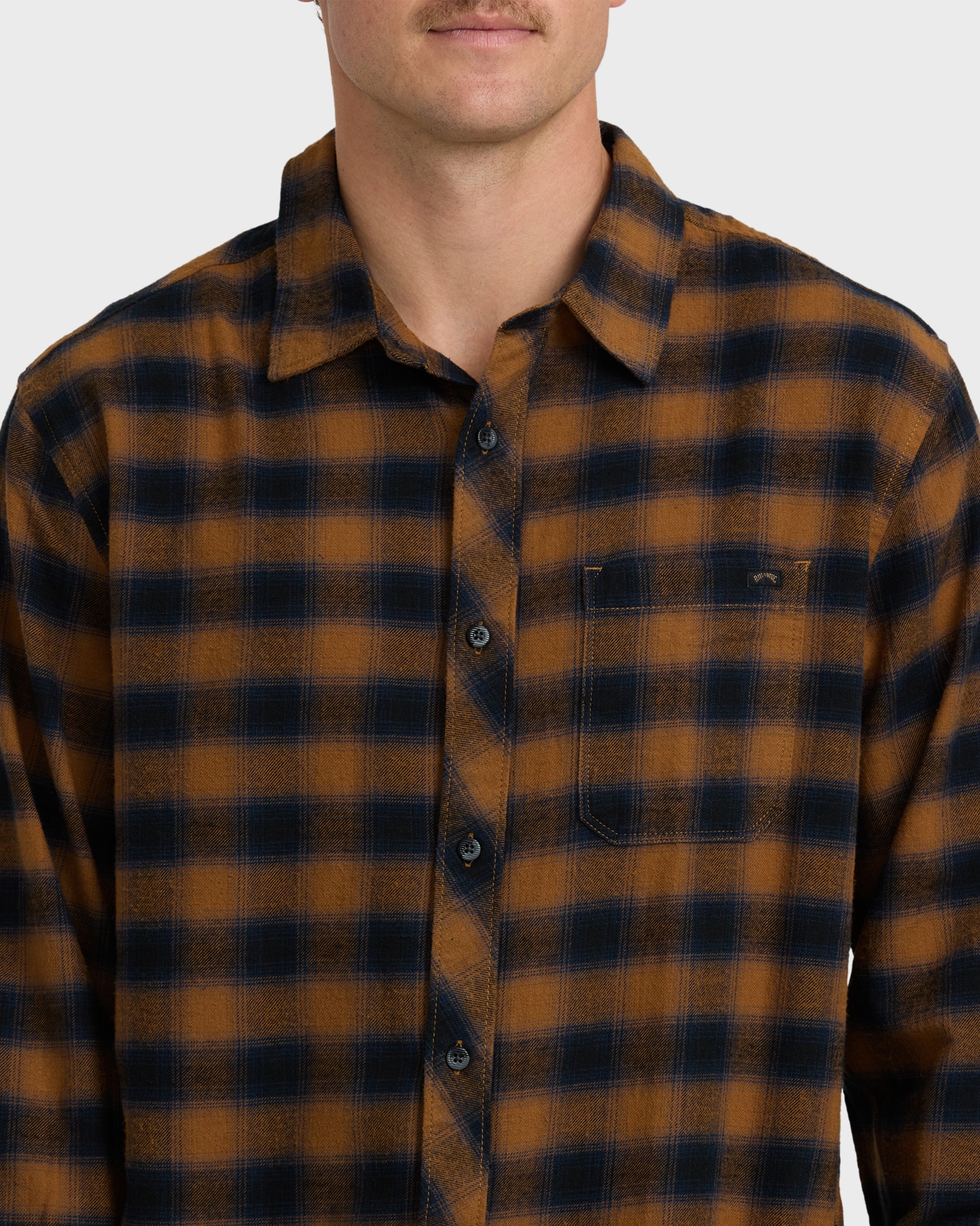 Coastline Long Sleeve Flannel Shirt - Tobacco - Image 2