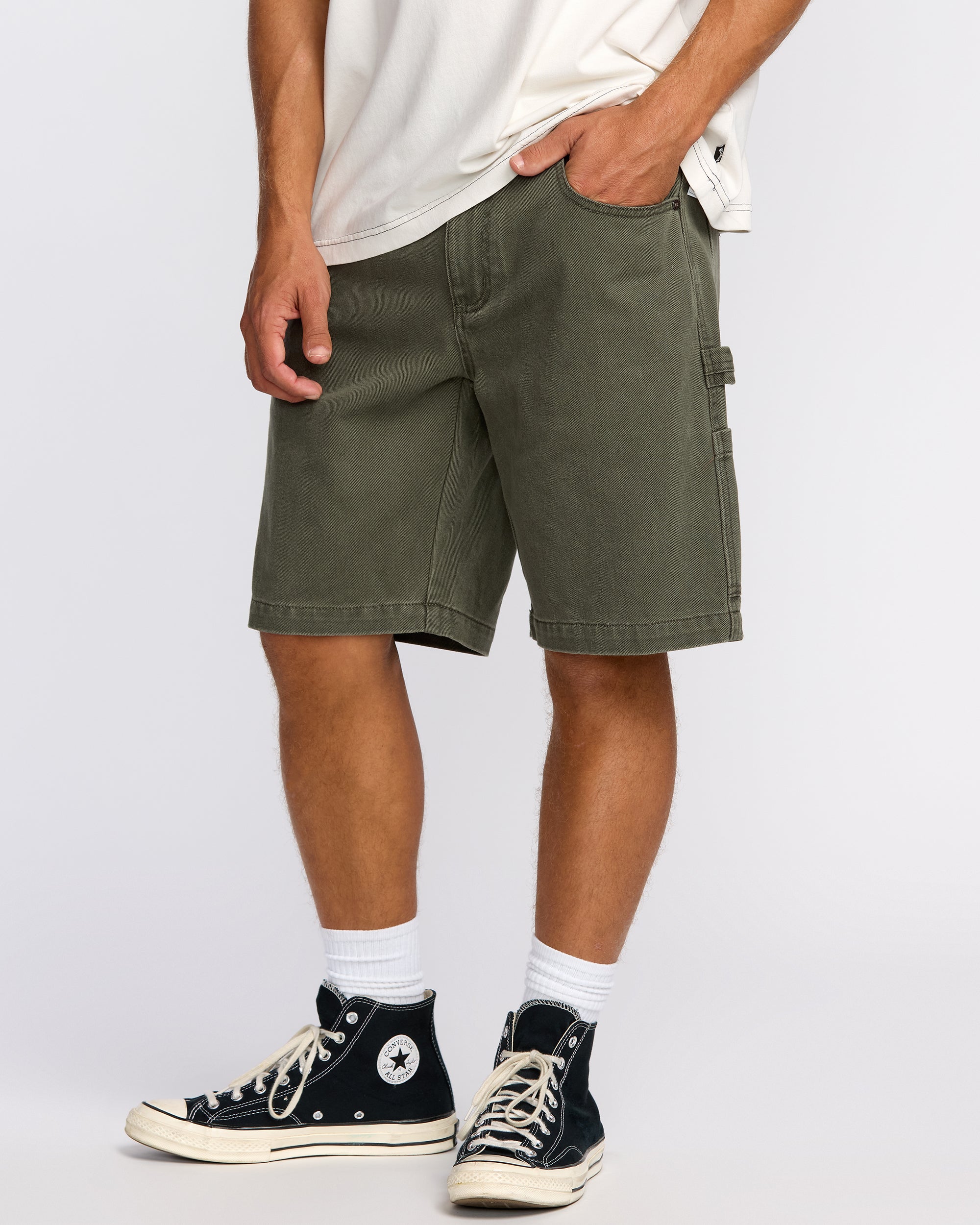 Bad Dog 21 Workwear Shorts - Dark Military - Image 4