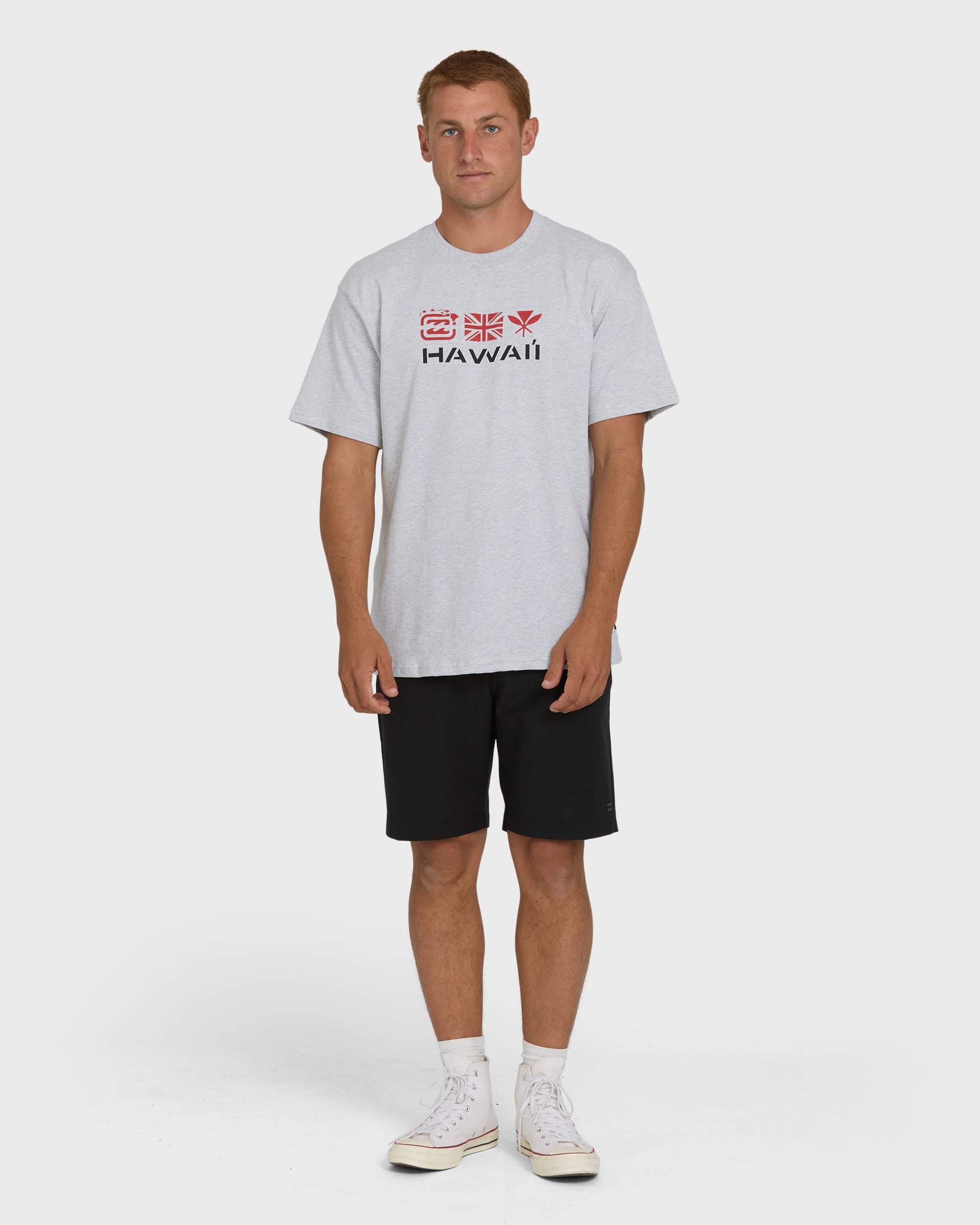 Kahili Hawaii Regular Short Sleeve Tee - Heather Gray - Image 3