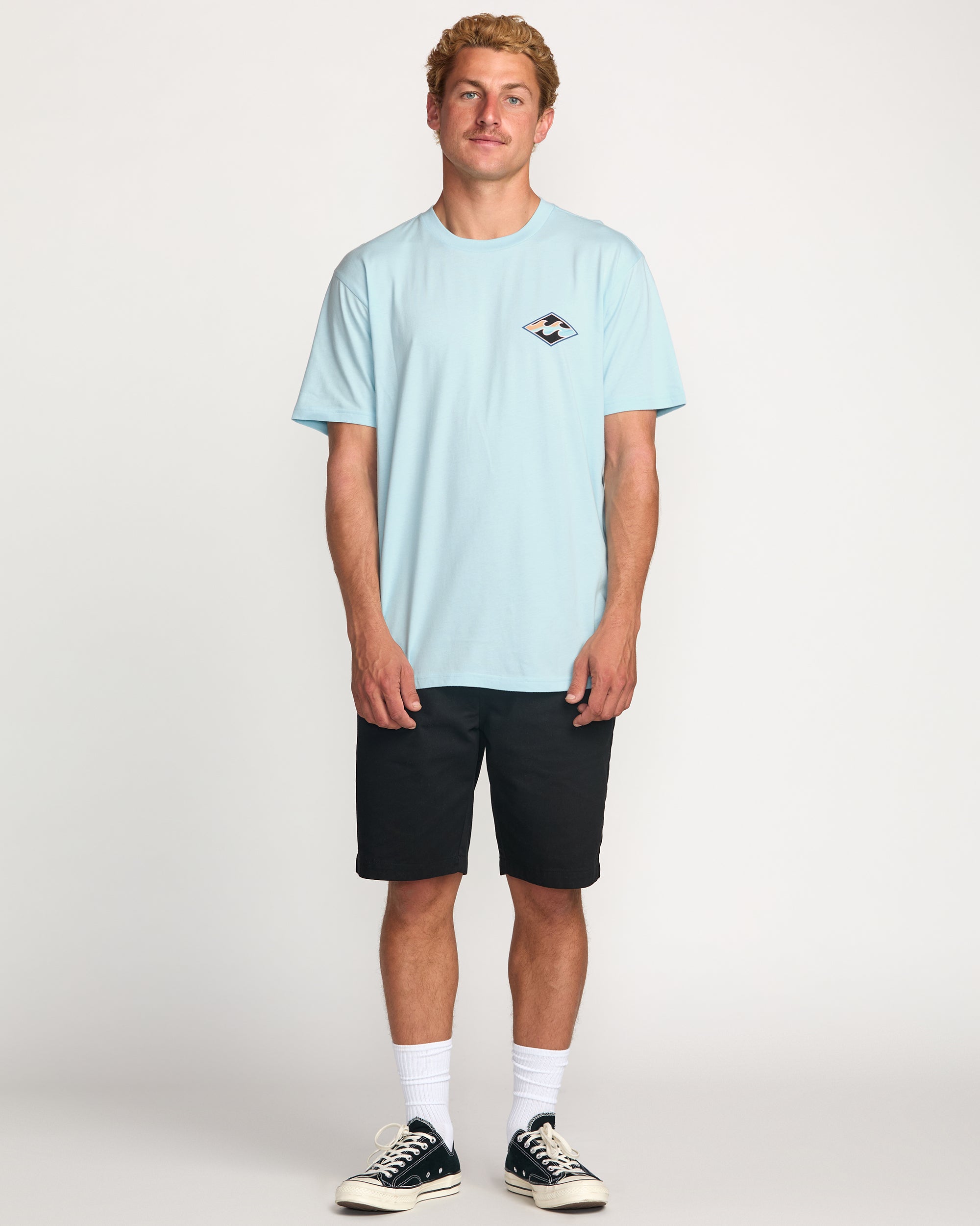 Crayon Wave Premium Tee - Coastal Blue - Image 5