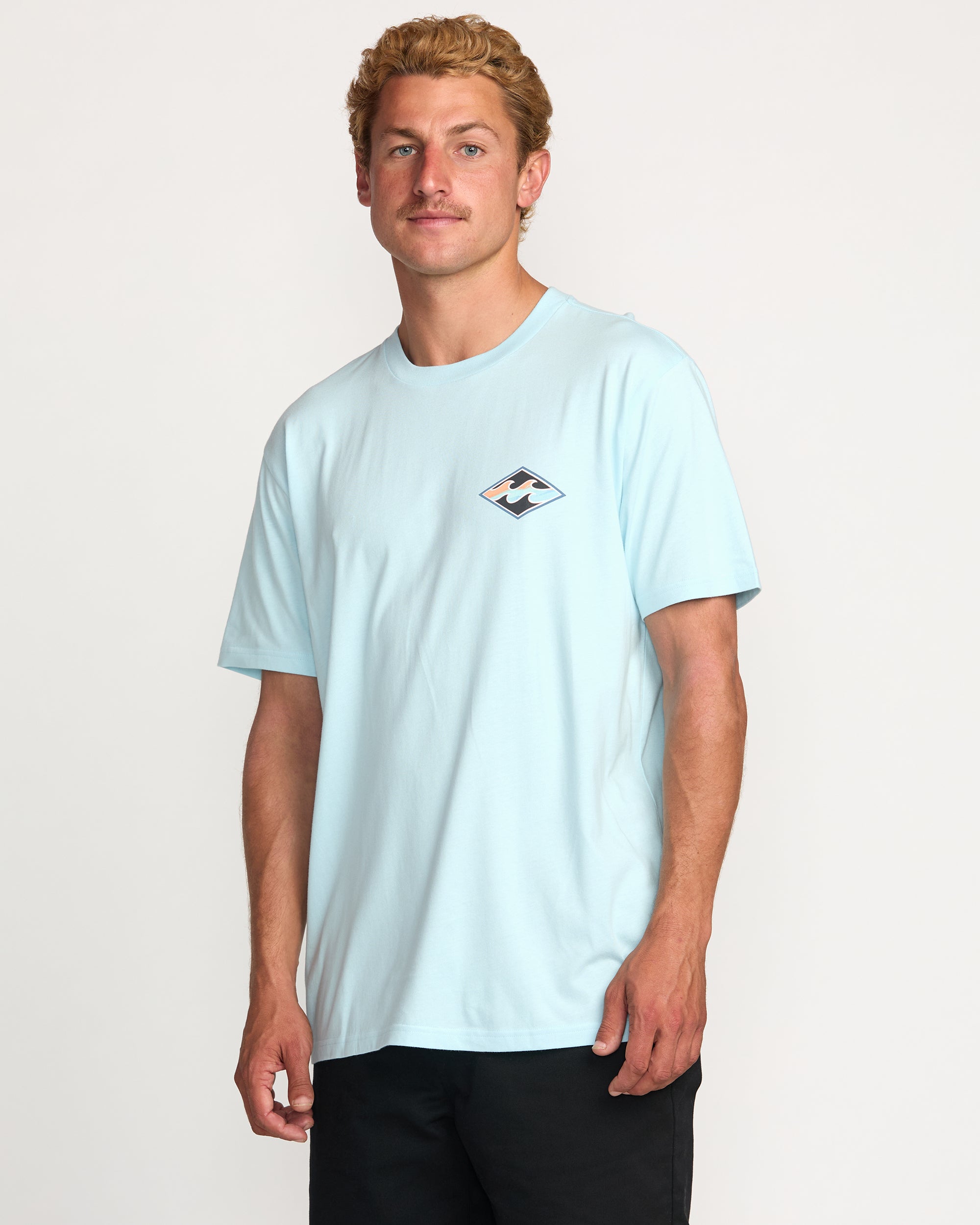 Crayon Wave Premium Tee - Coastal Blue - Image 6
