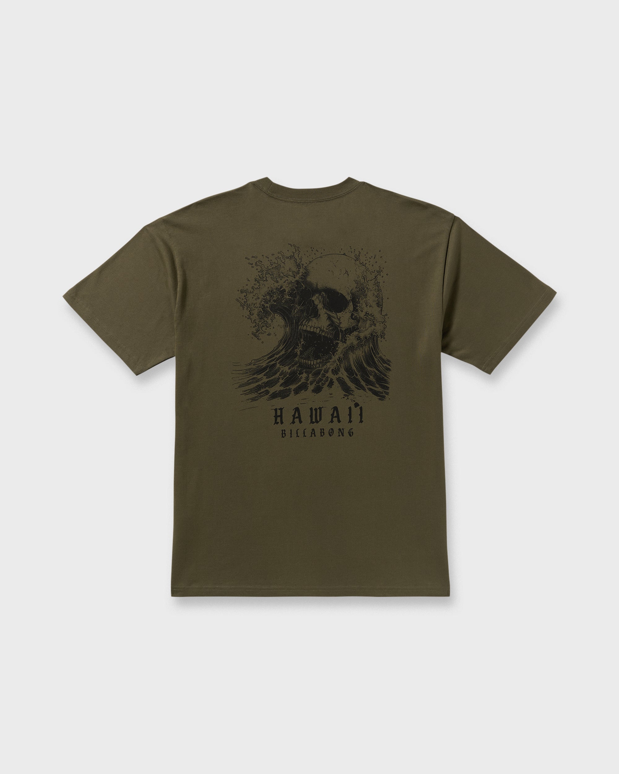 Skull Wave Hi Regular Short Sleeve T-Shirt - Military - Image 7