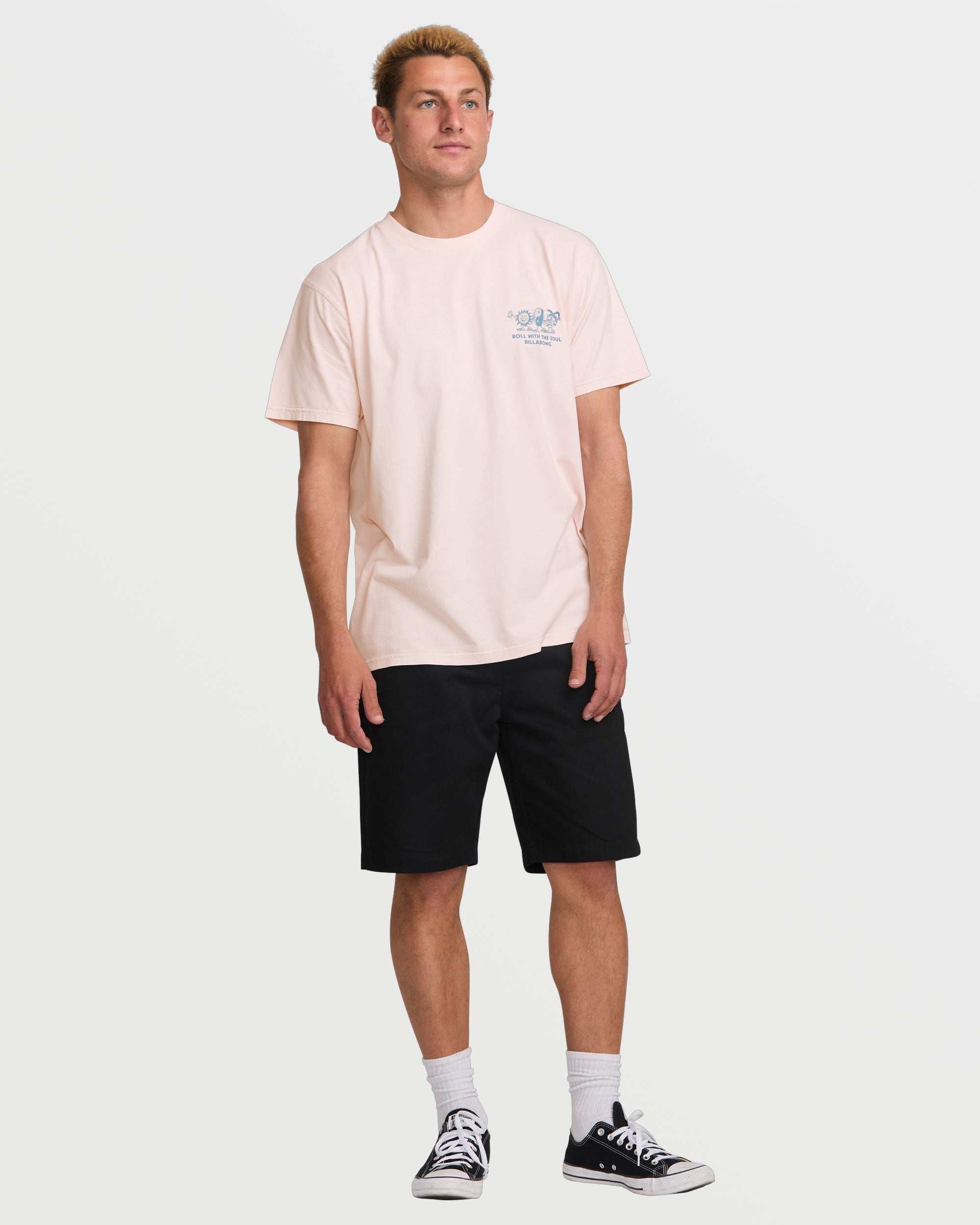 Roll Premium Wave Wash Tee - Light Pink - Image 5