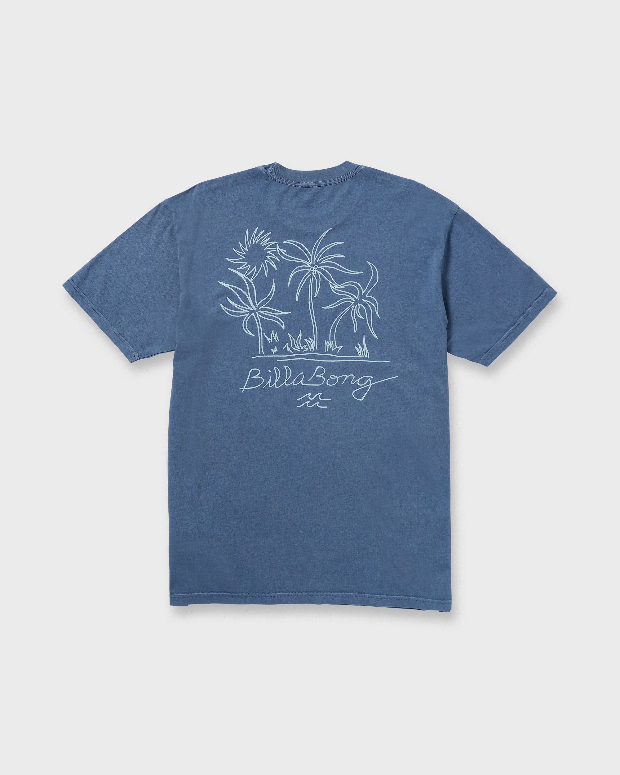 Palms In The Sun Premium Wave Wash Tee - Slate Blue - Image 7