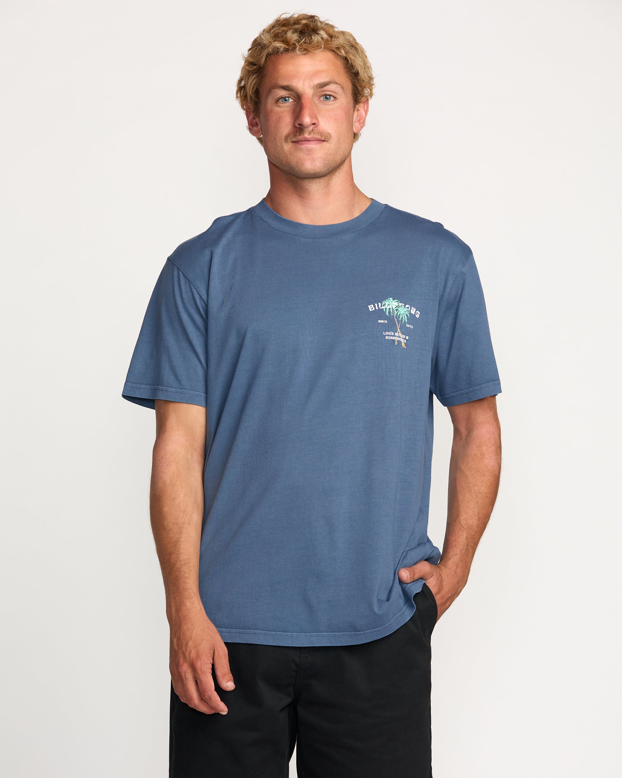 Better Premium Wave Wash Tee - Deep Blue - Image 2