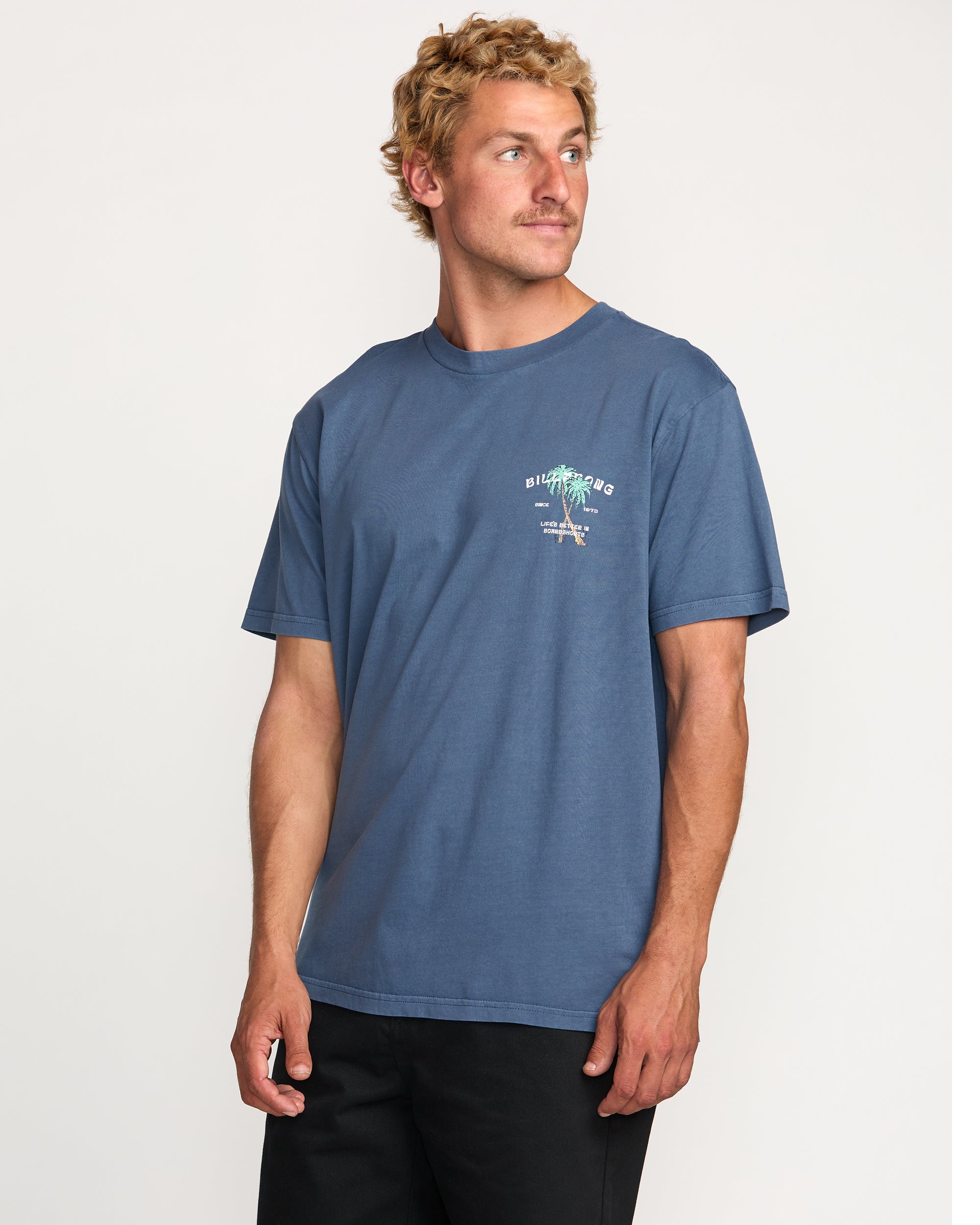 Better Premium Wave Wash Tee - Deep Blue - Image 4