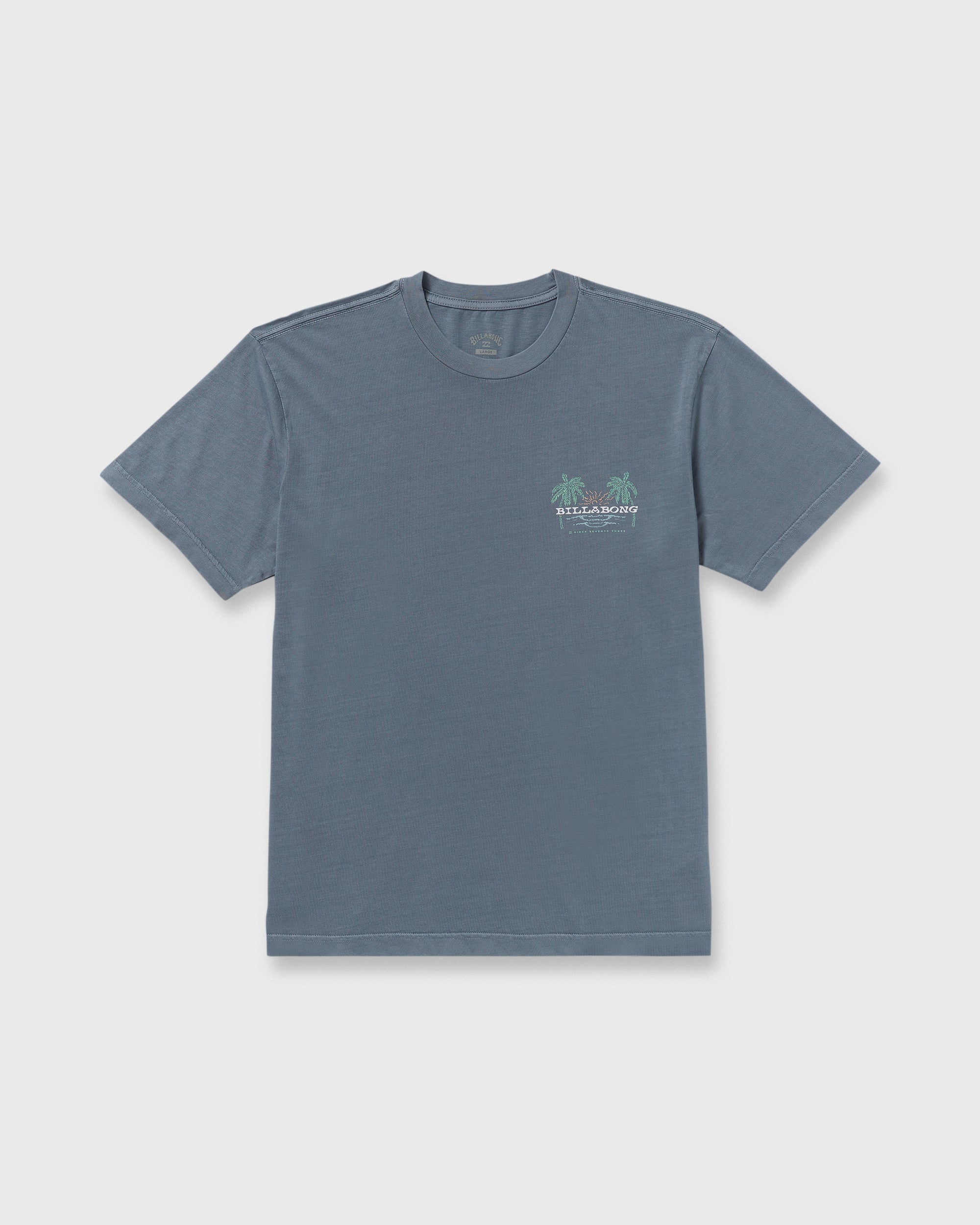Social Lounge Premium Wave Wash Short Sleeve T-Shirt - Steel Blue - Image 6