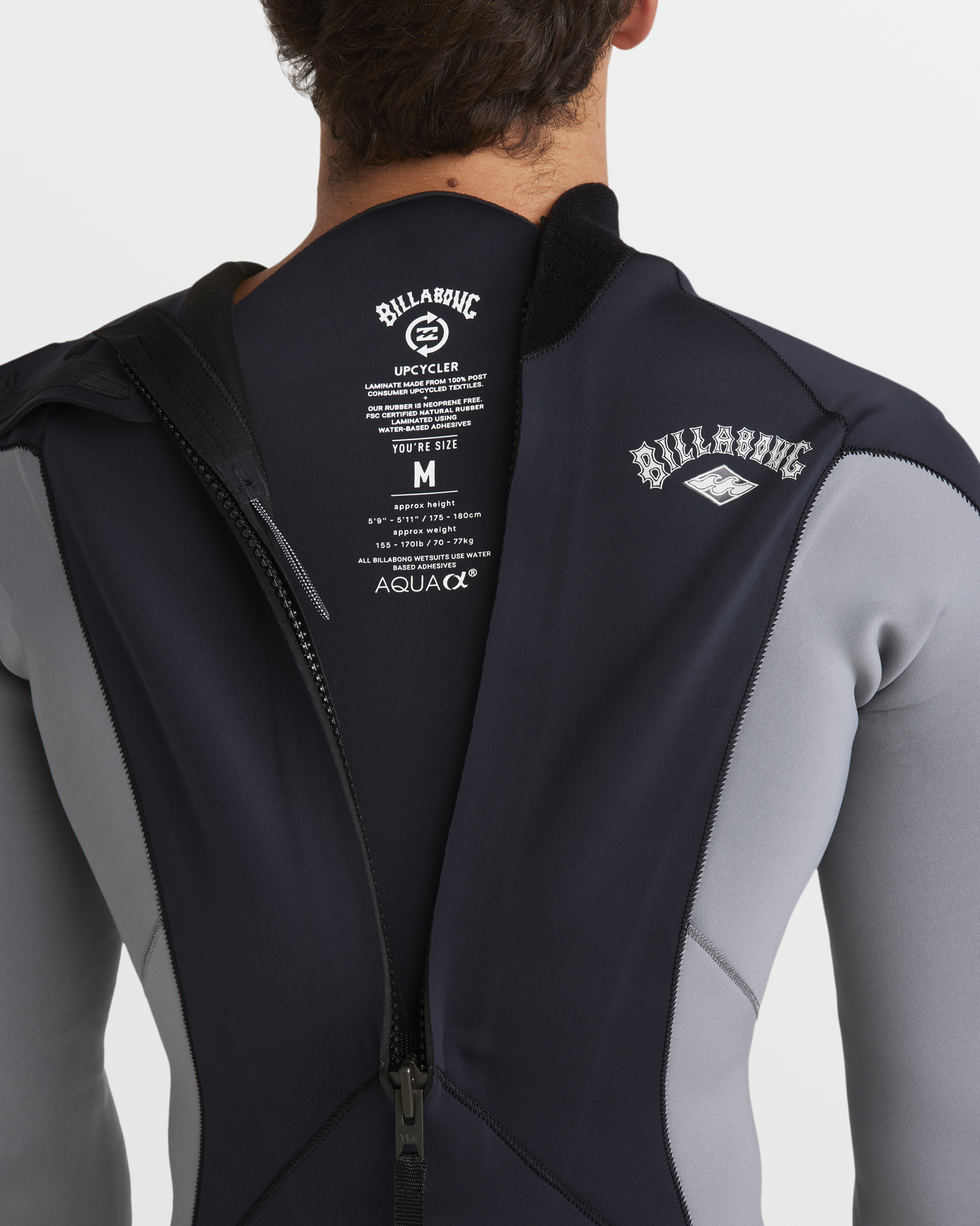 3/2mm Absolute Natural Back Zip Fullsuit - Alloy - Image 9