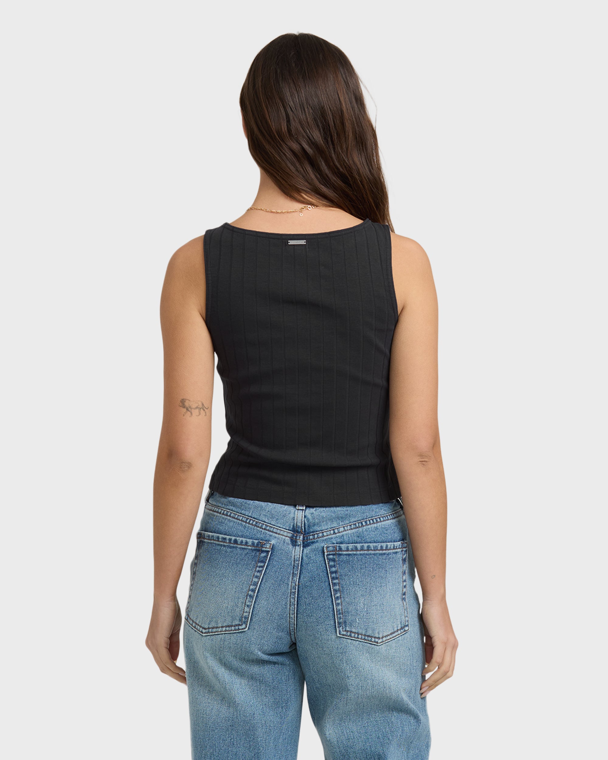 Rae Knit Tank T-Shirt - Black Sands - Image 7