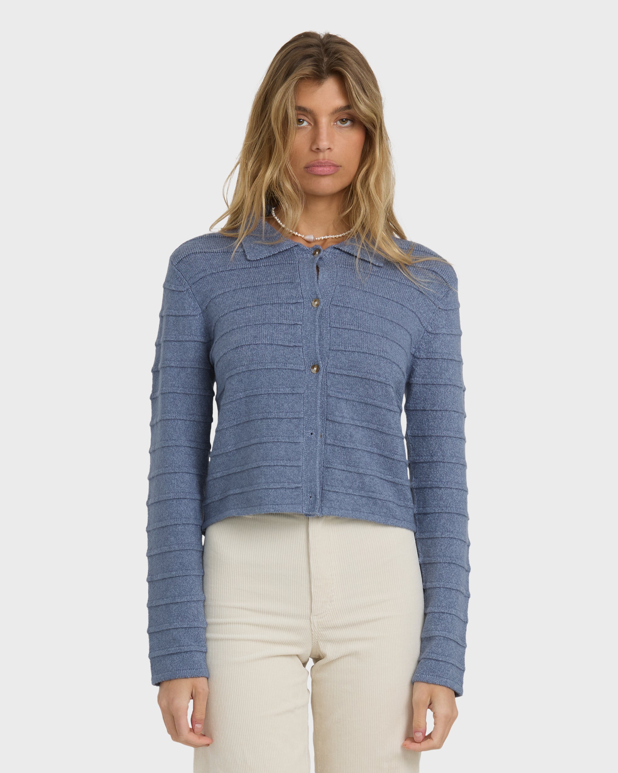 Ayla Sky Sweater - Stone Blue - Image 5
