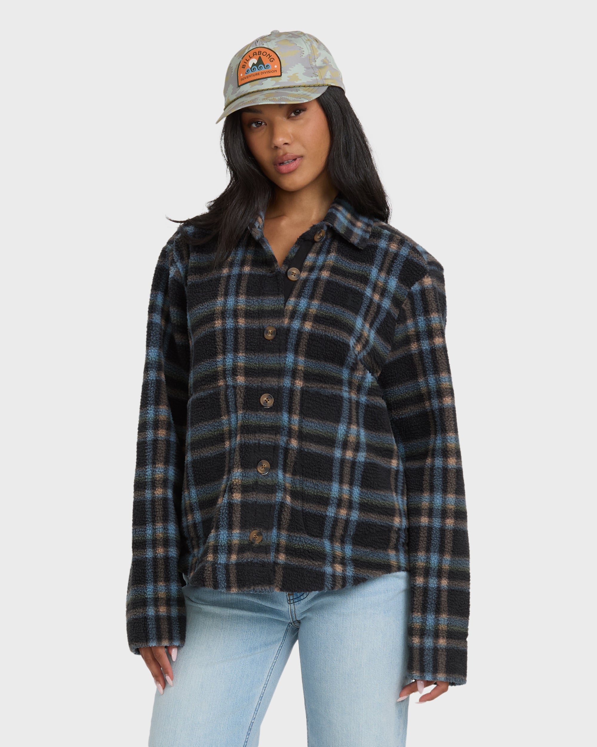 Breezy Sherpa Shacket - Black Sands - Image 3