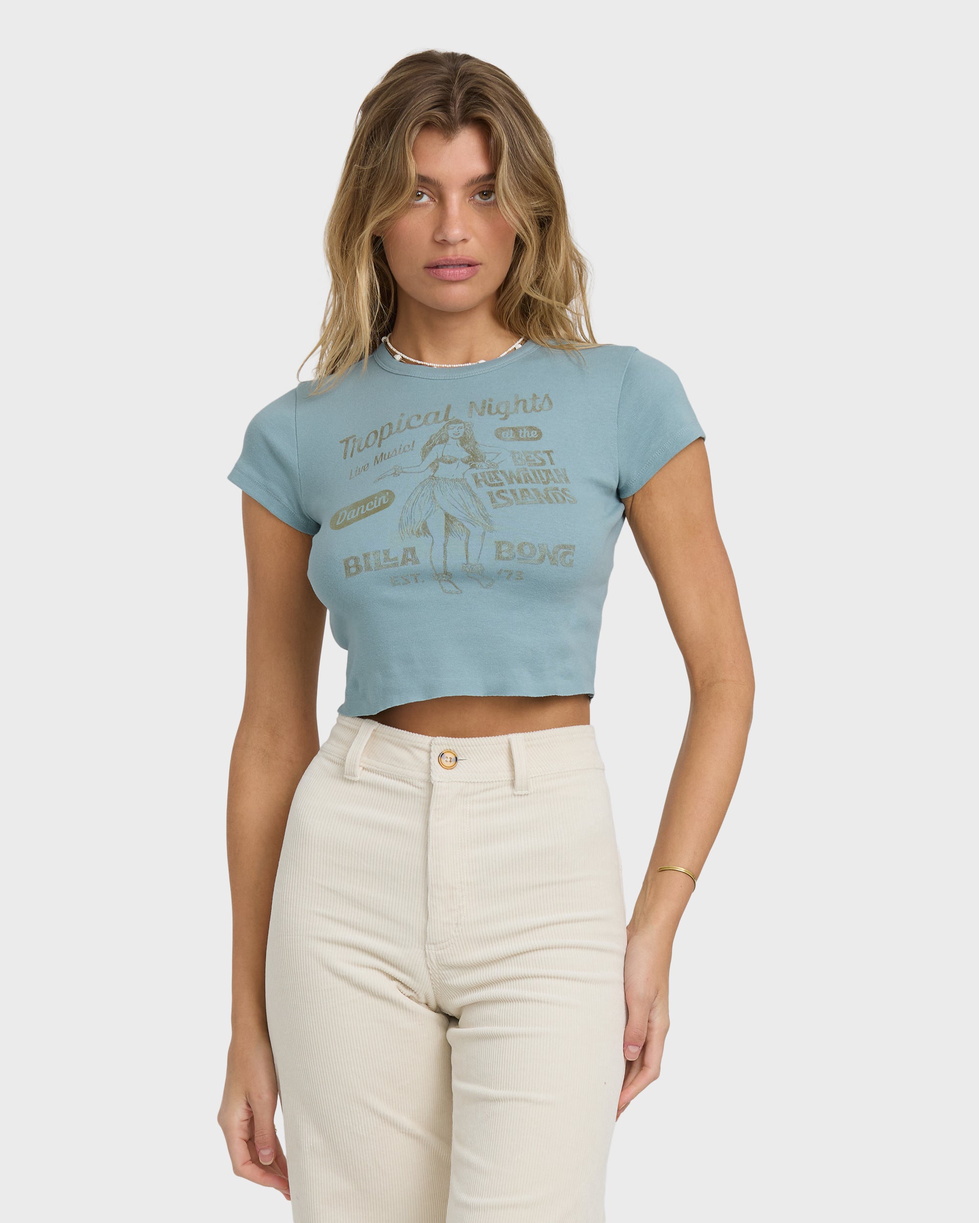 Pretty Sweet Day Short Sleeve T-Shirt - Mineral Blue - Image 2