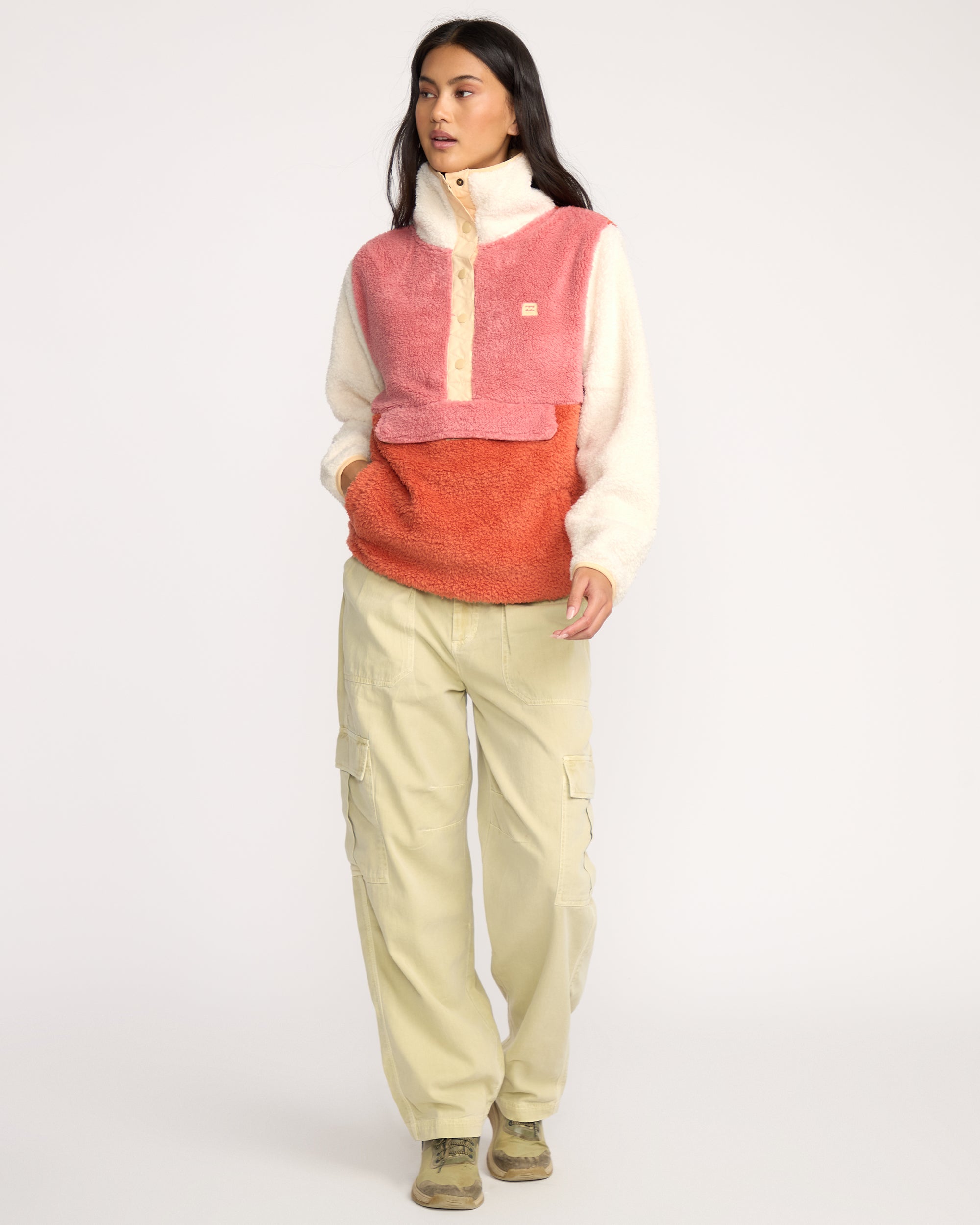 A/Div Switchback Pullover Half Snap Sherpa Fleece - Kiss The Earth - Image 4